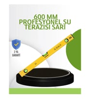 Mey İthalat® Hassas Ölçüm Sağlayan 600 mm Sarı Su Terazisi