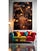 VİSKİ FOTOĞRAFI V1 Ev Duvar Salon Güzellik Salonu Ofis Dükkan Dekarasyon Kanvas Tablo (Çok Renkli)