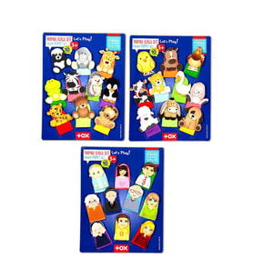 3 Set - 30 Parça Tox Evcil , Vahşi Hayvanlar ve Aile Bireyleri Parmak Kukla T771 T781 T752