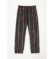Kadın Yumuşak Kadife Dokulu Bambu Desenli Pijama Altı