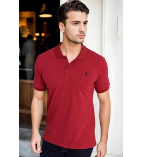 T8561 DEWBERRY ERKEK TSHIRT-KOYU BORDO