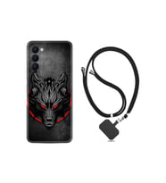Tecno Camon 18p Kılıf Resimli Desenli Silikon Boyun Askılı Dark Wolf 1813