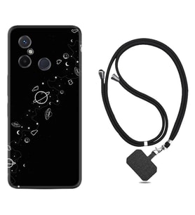Xiaomi Redmi 12C Kılıf Silikon Boyun Askılı İpli Desenli Silikon Planet 1620