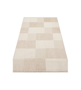 Makine Kaymaz Yıkanabilir Krem Geometrik Triko Salon Halısı Mutfak Halısı Koridor Halısı Yolluk 01 BEIGE