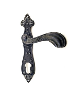 Antika Tarz Dekoratif Pirinç Mevlana Oda Kapı Kolu - 228x48 mm, Oksit