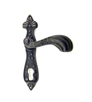 Antika Tarz Dekoratif Pirinç Mevlana Oda Kapı Kolu - 228x48 mm, Oksit