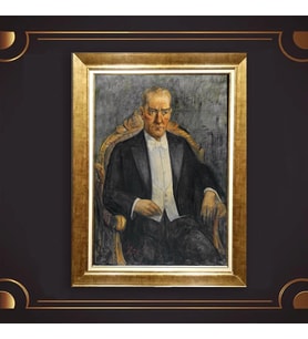 Özel Seri Paspartulu Çerçeveli Atatürk Tablo l788 (Gold)