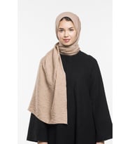 JAKAR Desen Jakarlı Modal Seri Şal Eşarp Askısı ile Birlikte 75x200 cm Vizon Nud