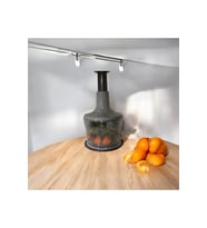 Süper Home 1300 Ml Paslanmaz Çelik Bıçaklı Bas-kes Pratik El Rondosu (Siyah)