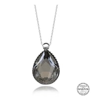 Swarovski Crystal Taşlı Damla Gümüş Kadın Kolye