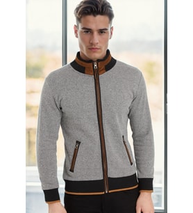 1021 DEWBERRY ERKEK SWEATSHIRT-KOYU DİAGONAL SİYAH