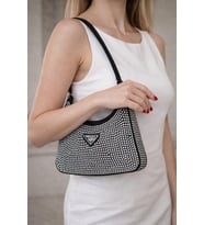 Arjınlıfe el Sezon Elite crystal Elegance taşlı şık, günlük ve gece kullanım El ve Omuz Çantası toz torbalı.