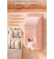 Çöp Poşeti Saklama Kutusu Duvara Monte Yapışkanlı Mutfak Banyo Organizer Pratik Raf