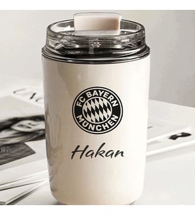 .Kişiye Özel Retro Stil 240ml Vakumlu Isı Korumalı Termos Kupa (Beyaz)