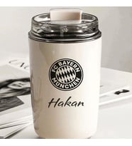 .Kişiye Özel Retro Stil 240ml Vakumlu Isı Korumalı Termos Kupa (Beyaz)