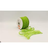 Fırfırlı Lastikler 18 mm Genişlik - 25 mt Fıstık Yeşili