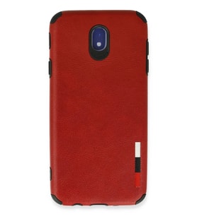 Durukar® Samsung Galaxy J7 Pro / J730 Kılıf Loop Deri Silikon - Kırmızı