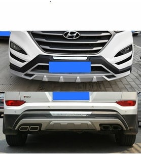 Hyundai tucson ön arka tampon koruması difüzör 2015 - 2017 arası modellere uyumlu (2.model)