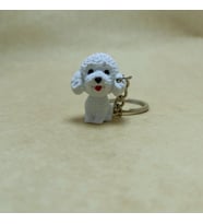 Toy poodle - Beyaz - Anahtarlık