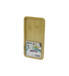 Dikdörtgen Ahşap Bambu Yağdanlık Altlık Mini Tepsi 12 X 23.4 X 0.8CM