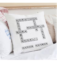 Kişiye Özel Babaya Hediye Scrabble Yastık