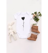 Unisex Bebek Love You Baskılı Body Zıbın