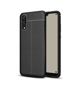 Huawei P20 Kılıf Esnek Pu-Deri Leather-Pu Serisi Protected Case (Siyah)