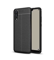 Huawei P20 Kılıf Esnek Pu-Deri Leather-Pu Serisi Protected Case (Siyah)