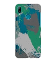 Huawei P Smart 2019 Uyumlu Kapak Brush Stroke Tasarımlı Şeffaf Silikon Kılıf