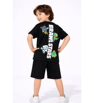 Cg Kids Brawl Stars Erkek Çocuk Tshirt & Şort Alt Üst Takım Sırt Baskı