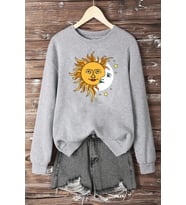 Unisex Larks' Tongues In Aspic Bisiklet Yaka Sweatshirt (Gri)