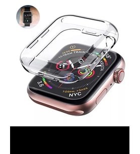 Apple Watch Uyumlu Şeffaf Silikon Kılıf 44 Mm Tam Koruma Watch 4 5 6 Se Uyumlu 44 Nm