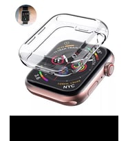 Apple Watch Uyumlu Şeffaf Silikon Kılıf 44 Mm Tam Koruma Watch 4 5 6 Se Uyumlu 44 Nm