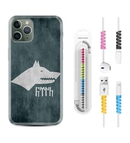 Apple iPhone 11 12 13 14 Pro Max Kılıf Kablo Koruma Spiral Silikon Göktürk 2 1411