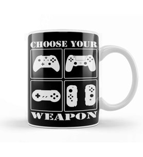 Game Controller Choose Your Weapon Kupa Bardak Porselen