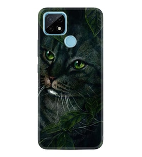 Realme C11 C21 C21Y C25Y C11 2021 Kılıf Desemli Silikon Flowers Cat 1345