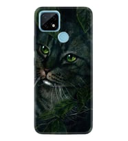 Realme C11 C21 C21Y C25Y C11 2021 Kılıf Desemli Silikon Flowers Cat 1345