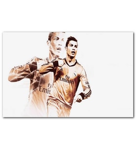Cakatablo Christiano Ronaldo Real Madrid Sepya MDF Tablo