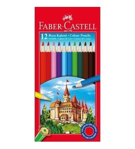 Faber-Castell 12 Renk Tam Boy Kuru Boya 5171116312