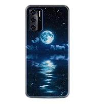 Reeder P13 Blue 2021 Kılıf Resimli Desenli Baskılı Silikon Kılıf Night Moon 1133