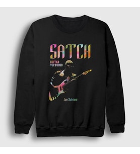 Presmono Unisex Siyah Satch Gitarist Hediye Joe Satriani Sweatshirt 551291tt
