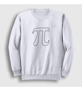 Presmono Unisex Beyaz Pi Sayısı Math Matematik Sweatshirt 422168tt (Beyaz)