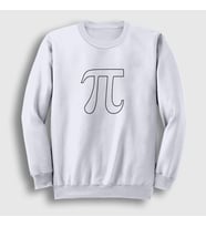 Presmono Unisex Beyaz Pi Sayısı Math Matematik Sweatshirt 422168tt (Beyaz)