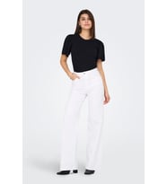 Only Kadın Yüksek Bel Wide Leg Crop Jean Pantolon - Madison Blush Beyaz
