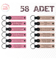 Pembe & Pudra, 58’li Set, İsimli Deri Anahtarlık, Satranç Turnuvası Katılımcılarına Sürpriz
