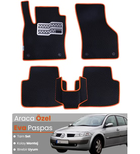 RENAULT MEGANE 2 SEDAN (2002-2008) Uyumlu EVA Paspas Tam Set–Oto Paspas,Araca Özel