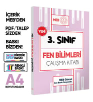 MEB ÖDM İlkokul 3.Sınıf FEN BİLİMLERİ Çalışma Kitabı Alıştırmalı Soru Bankası BASKI ÜCRETİ