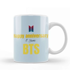 Happy 8 Years To Bts Army Gift Merch Kupa Bardak Porselen