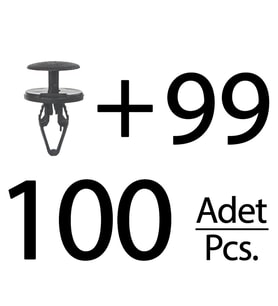 Opel, Ford, Land Rover için Davlumbaz, Panjur Klipsi-100'lü