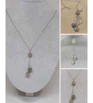 Labradorit Taşı Zincirli Kolye (9300)